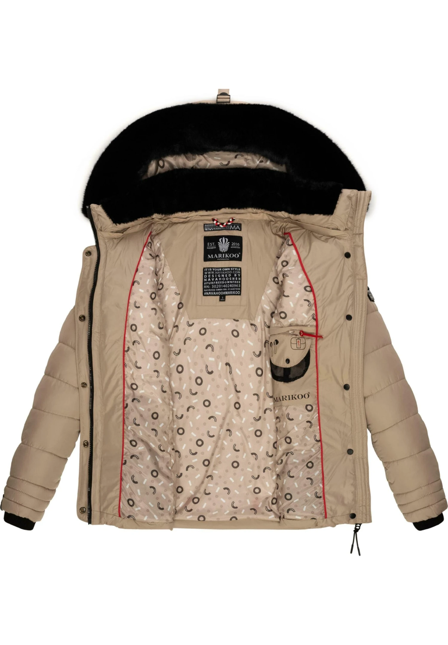 Marikoo Qesraa - Chaqueta De Invierno - Taupe 6 Marikoo Qesraa - Chaqueta De Invierno - Taupe - Imagen 6