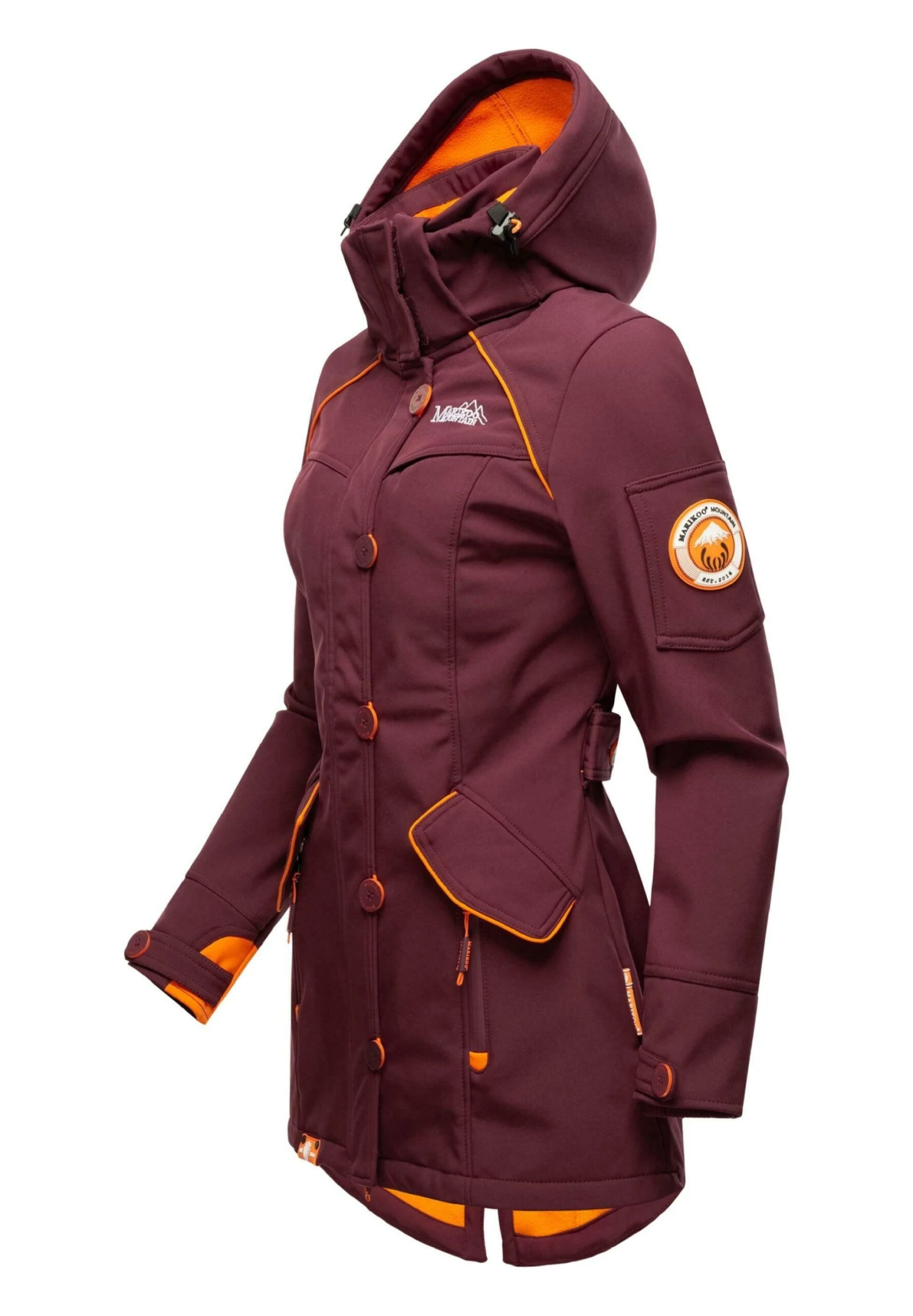 Marikoo Soulinaa - Parka - Dark Red Melange 2 Marikoo Soulinaa - Parka - Dark Red Melange - Imagen 2