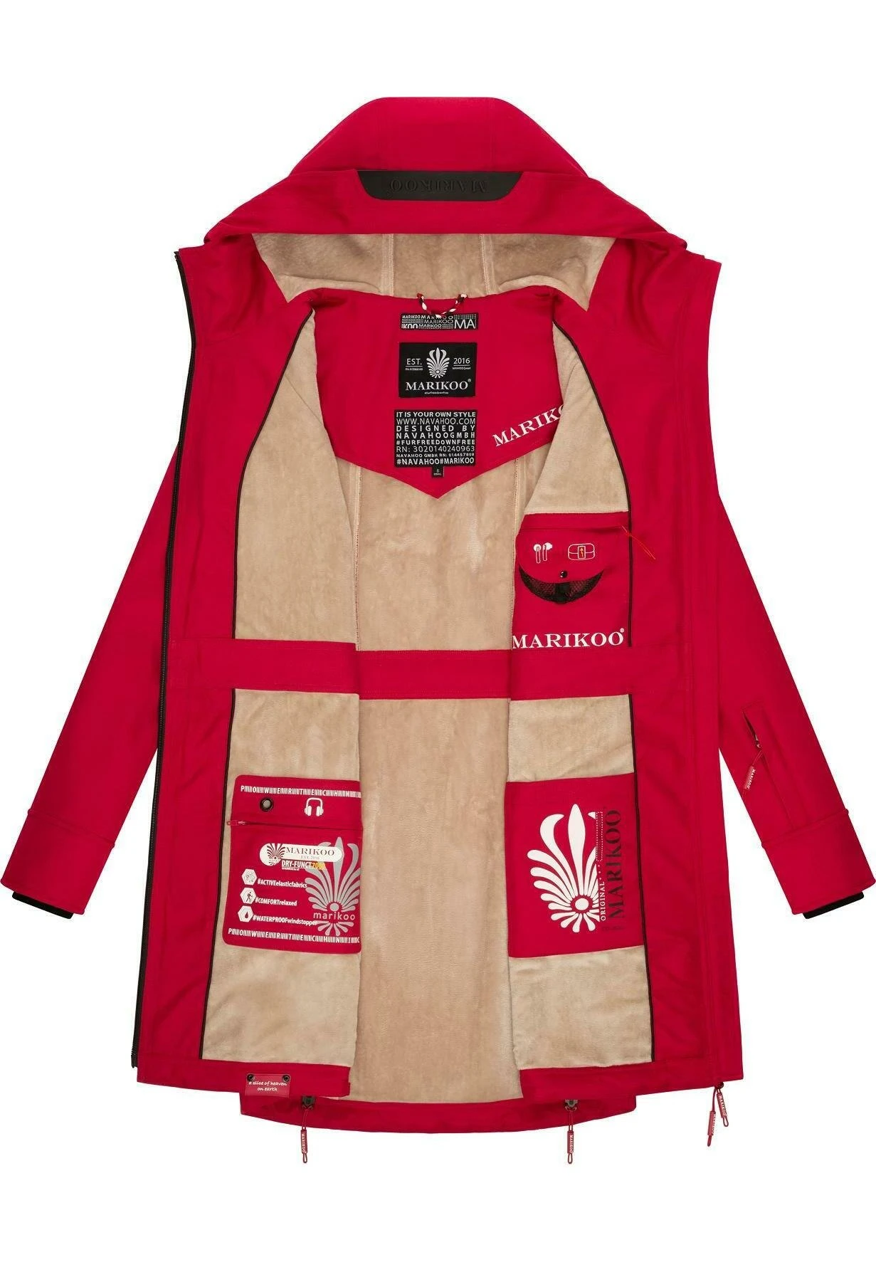 Marikoo Racquelle - Parka - Fuchsia 4 Marikoo Racquelle - Parka - Fuchsia - Imagen 4