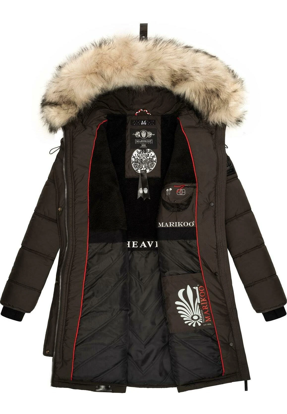 Marikoo Chaskaa - Abrigo De Invierno - Dark Grey 5 Marikoo Chaskaa - Abrigo De Invierno - Dark Grey - Imagen 5