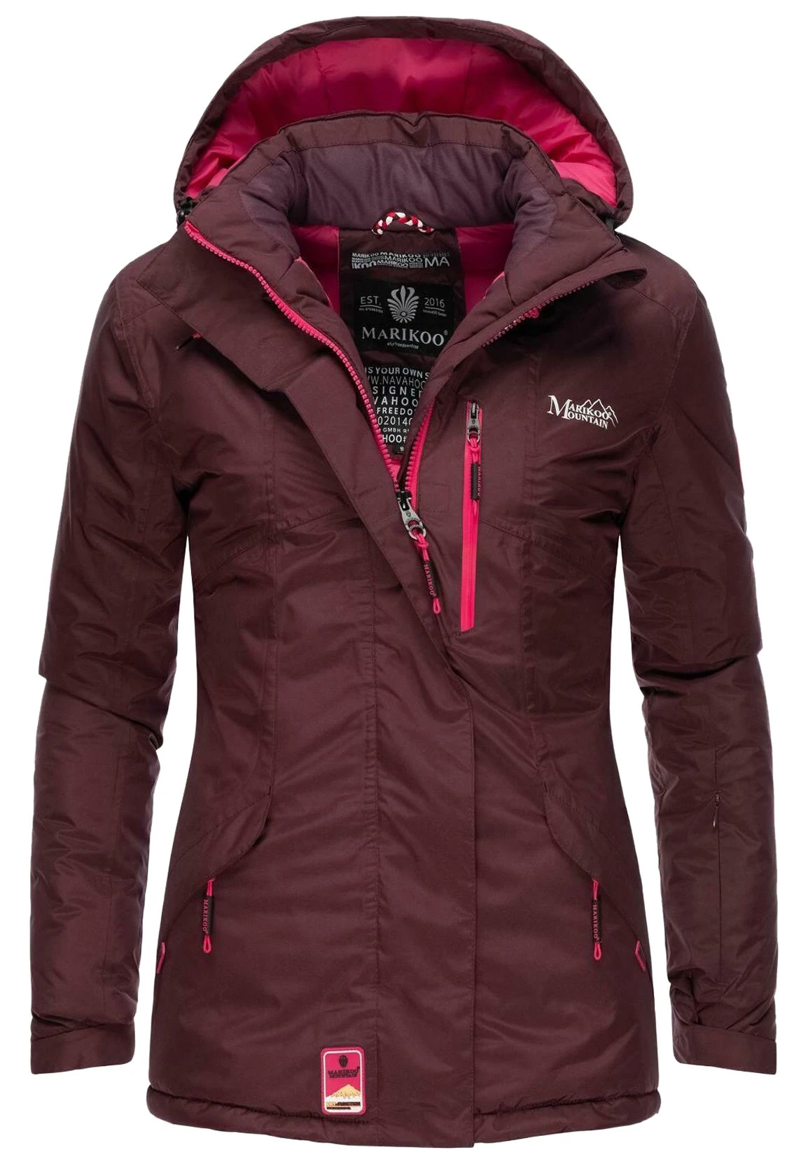 Marikoo Chaqueta De Invierno - Dark Red Melange 1 Marikoo Chaqueta De Invierno - Dark Red Melange