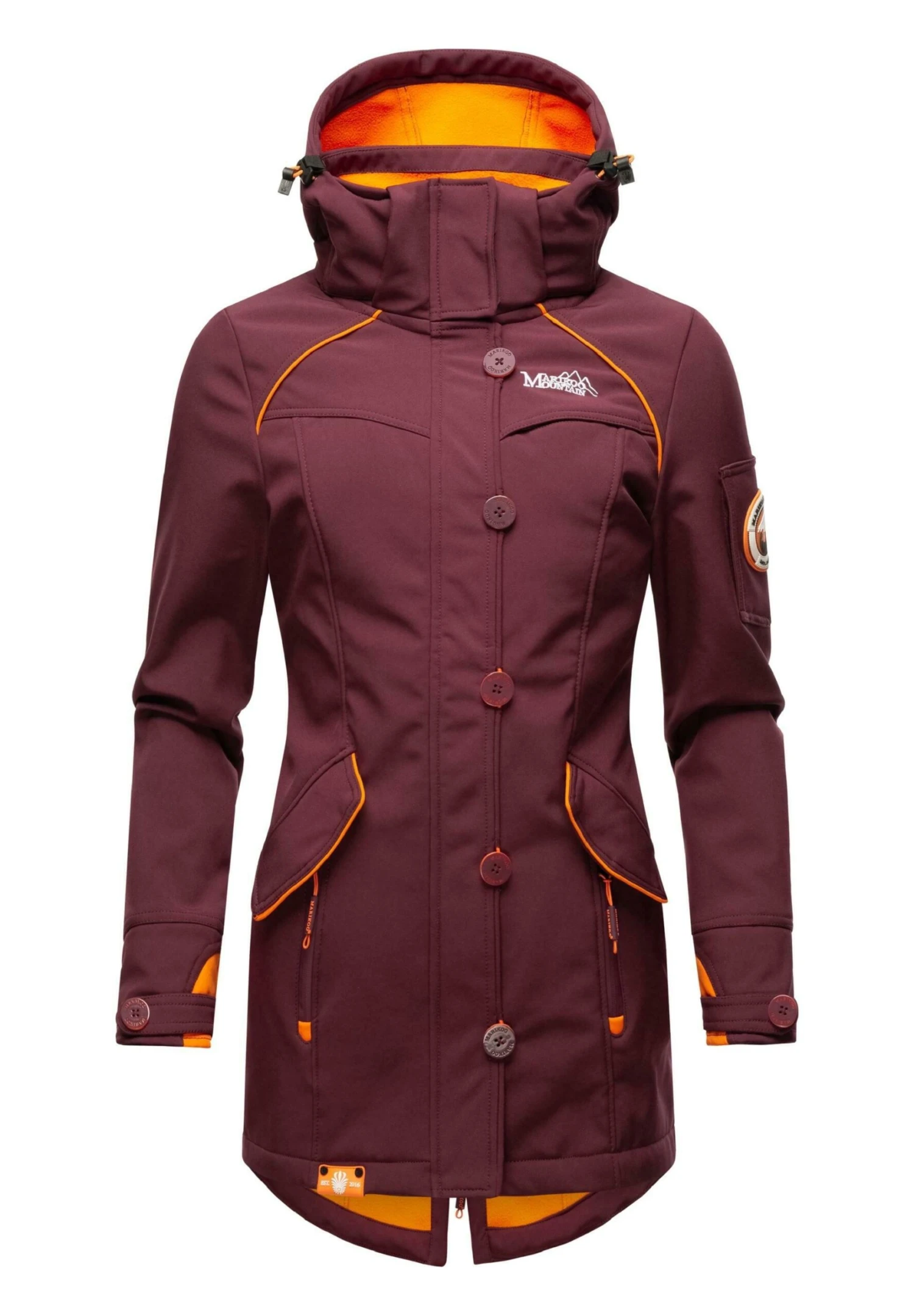 Marikoo Soulinaa - Parka - Dark Red Melange 6 Marikoo Soulinaa - Parka - Dark Red Melange - Imagen 6