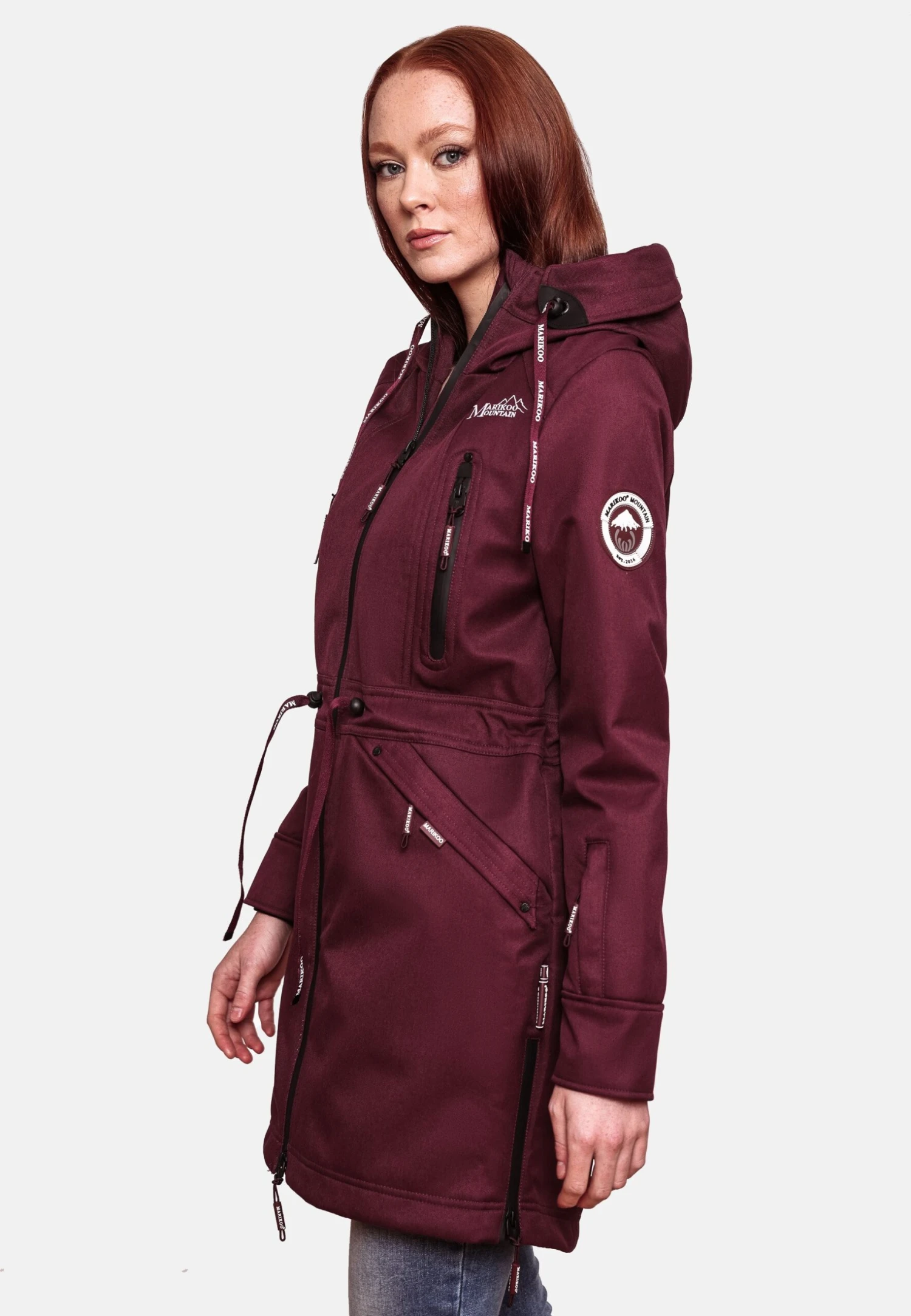 Marikoo Racquelle - Parka - Dark Red Melange 3 Marikoo Racquelle - Parka - Dark Red Melange - Imagen 3