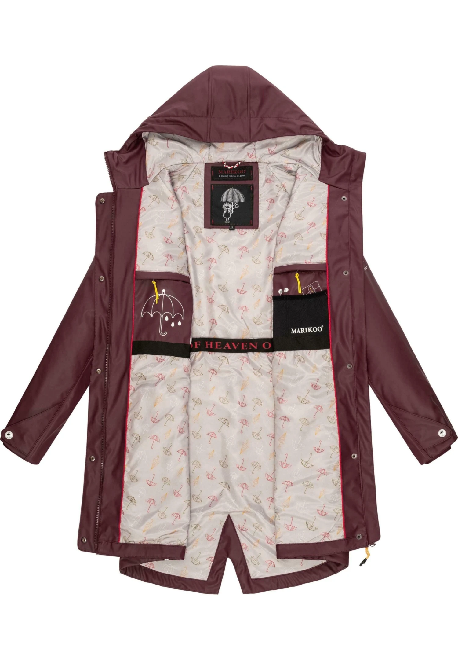 Marikoo Dancing Umbrella - Impermeable - Dark Red Melange 3 Marikoo Dancing Umbrella - Impermeable - Dark Red Melange - Imagen 3