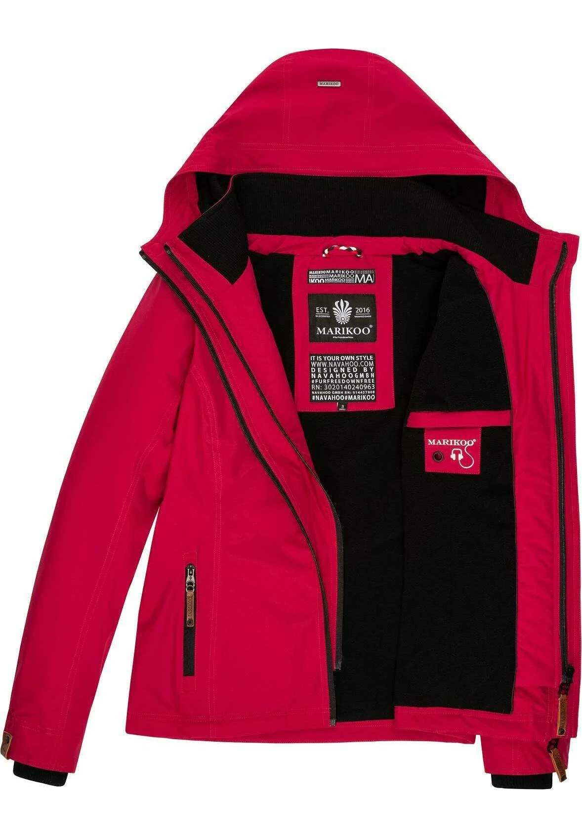 Marikoo Erdbeere - Chaqueta Outdoor - Fuchsia 5 Marikoo Erdbeere - Chaqueta Outdoor - Fuchsia - Imagen 5