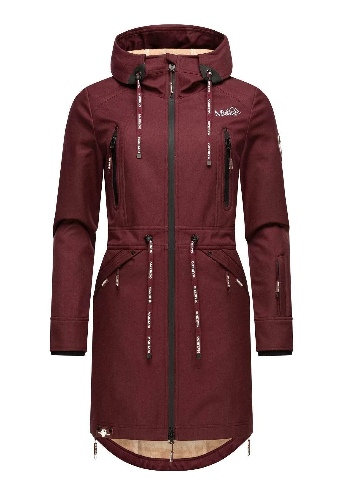 Marikoo Racquelle - Parka - Dark Red Melange 7 Marikoo Racquelle - Parka - Dark Red Melange - Imagen 7