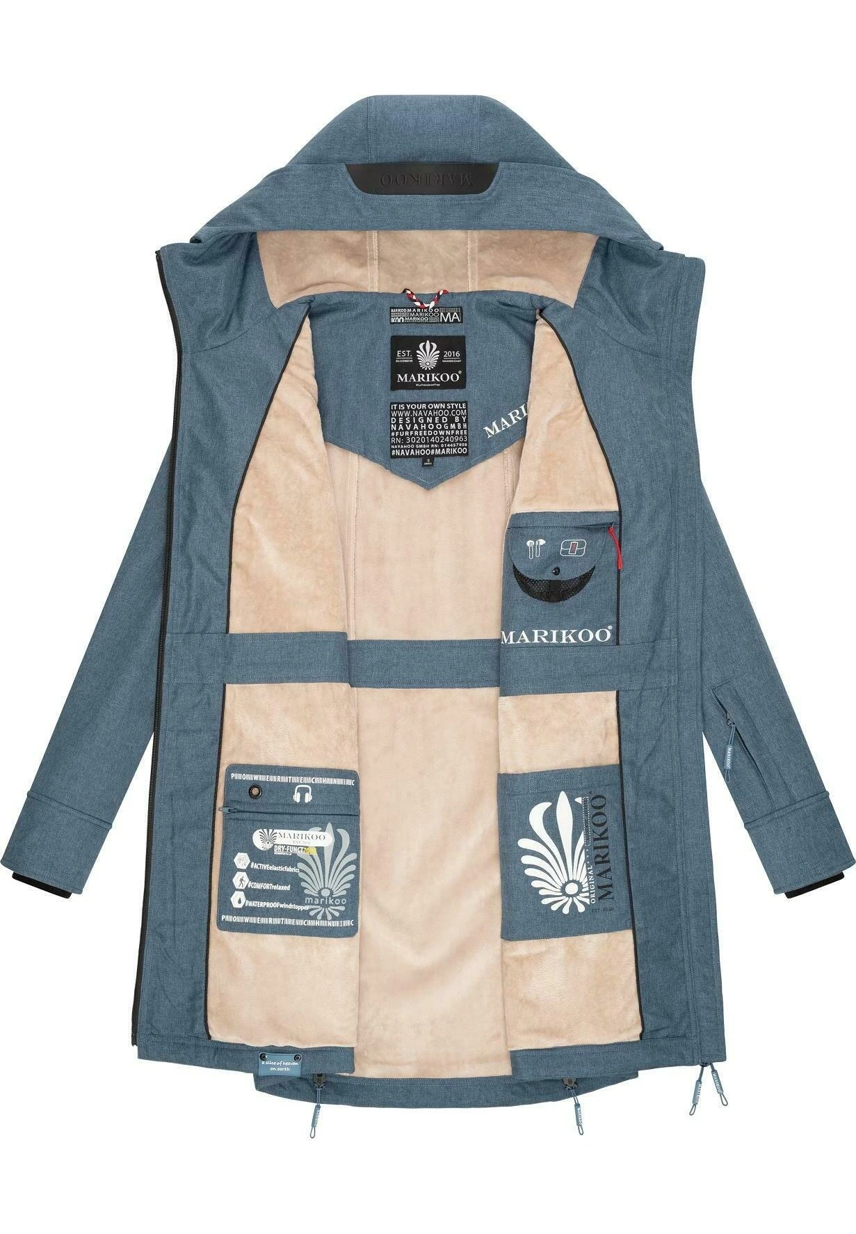 Marikoo Racquelle - Parka - Dusty Blue 8 Marikoo Racquelle - Parka - Dusty Blue - Imagen 8