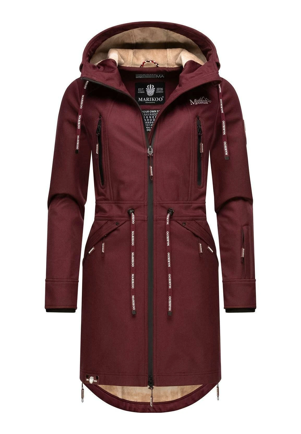 Marikoo Racquelle - Parka - Dark Red Melange 4 Marikoo Racquelle - Parka - Dark Red Melange - Imagen 4