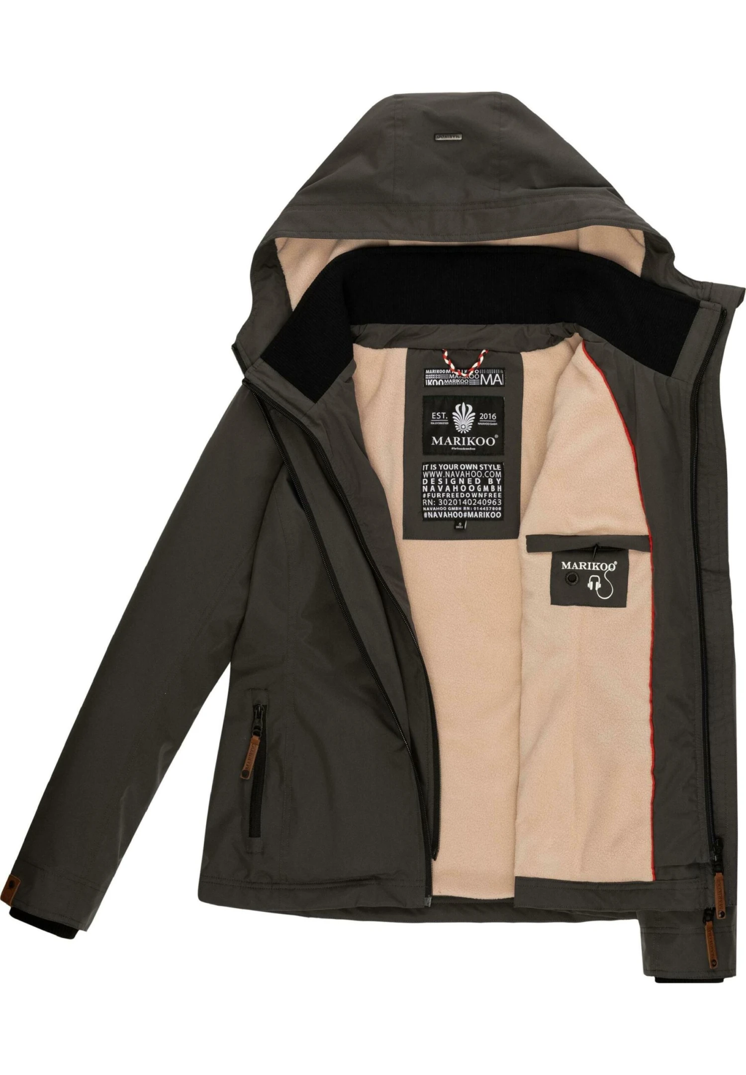 Marikoo Erdbeere - Chaqueta Outdoor - Dark Grey 4 Marikoo Erdbeere - Chaqueta Outdoor - Dark Grey - Imagen 4