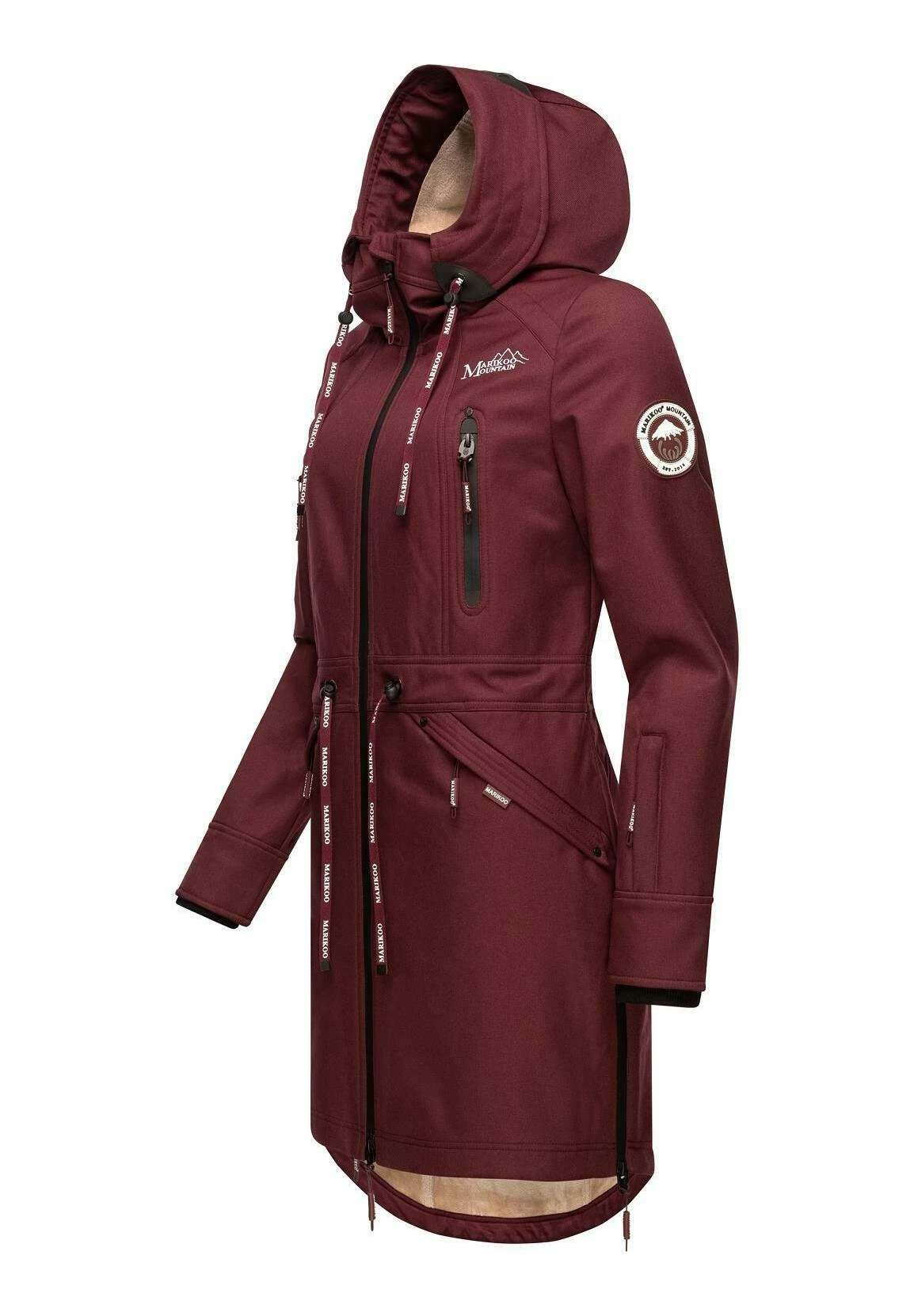 Marikoo Racquelle - Parka - Dark Red Melange 6 Marikoo Racquelle - Parka - Dark Red Melange - Imagen 6