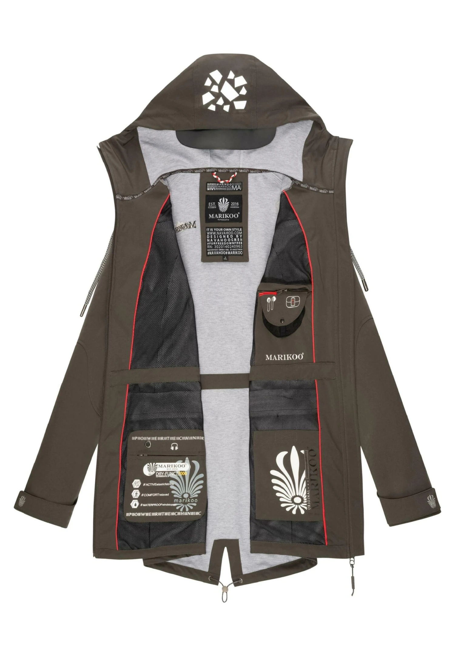 Marikoo Ulissaa - Impermeable - Dark Grey 8 Marikoo Ulissaa - Impermeable - Dark Grey - Imagen 8