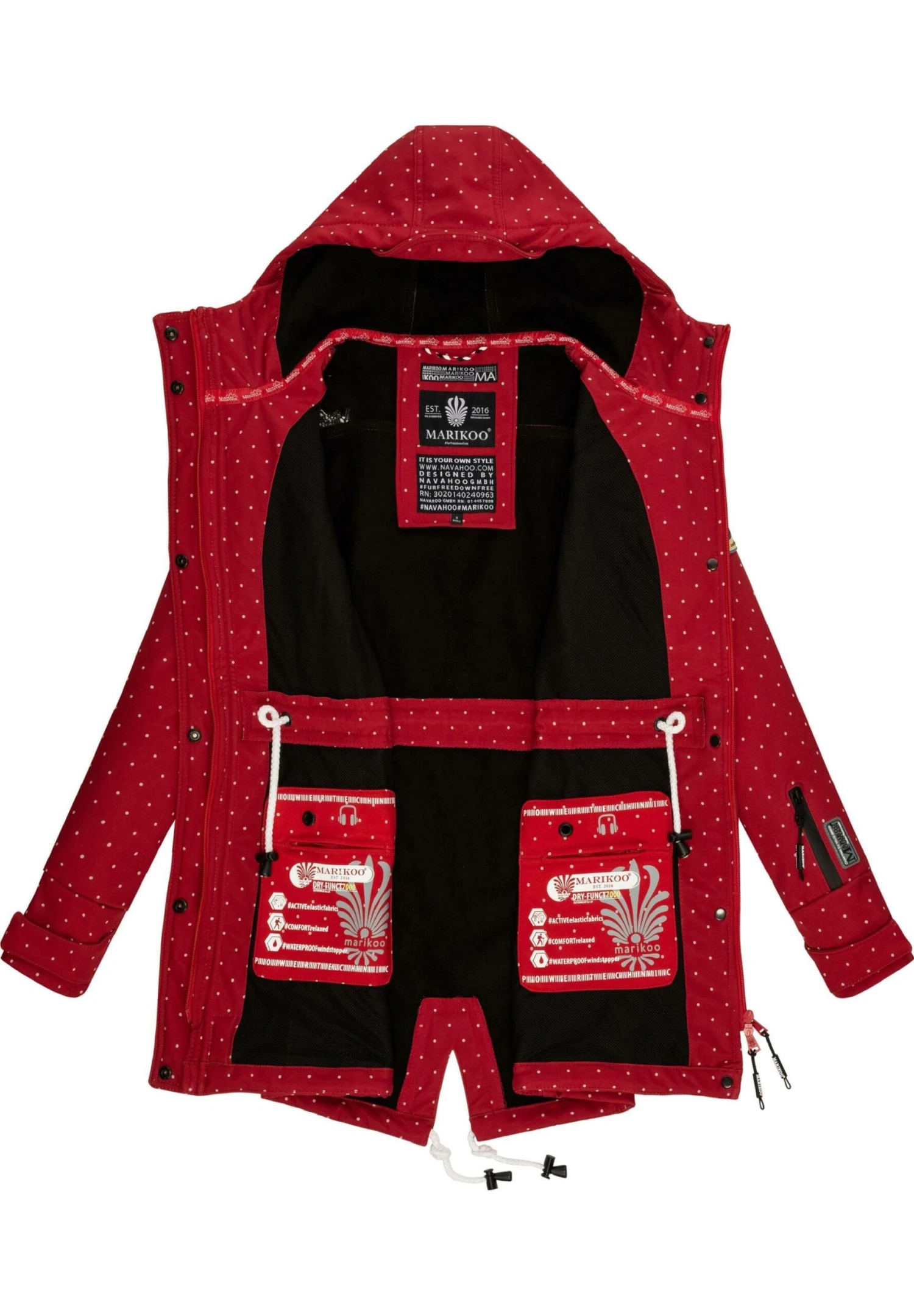 Marikoo Zimtzicke - Parka - Red W Dots 4 Marikoo Zimtzicke - Parka - Red W Dots - Imagen 4