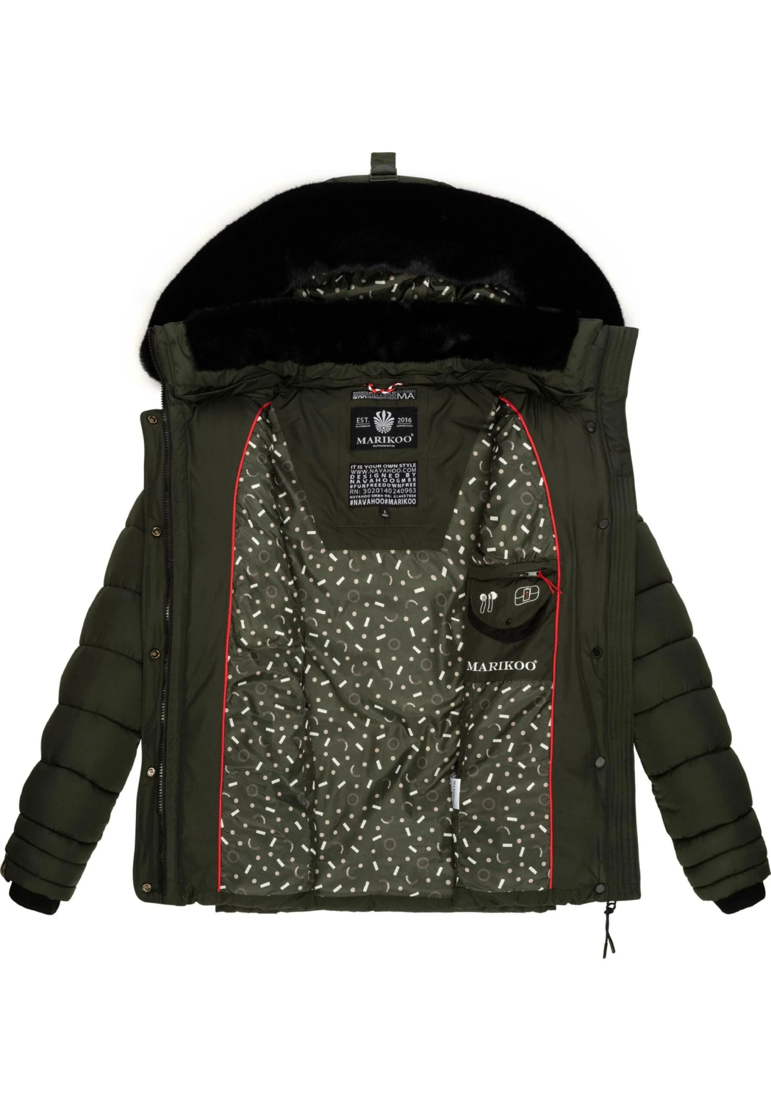 Marikoo Qesraa - Chaqueta De Invierno - Dark Olive 6 Marikoo Qesraa - Chaqueta De Invierno - Dark Olive - Imagen 6