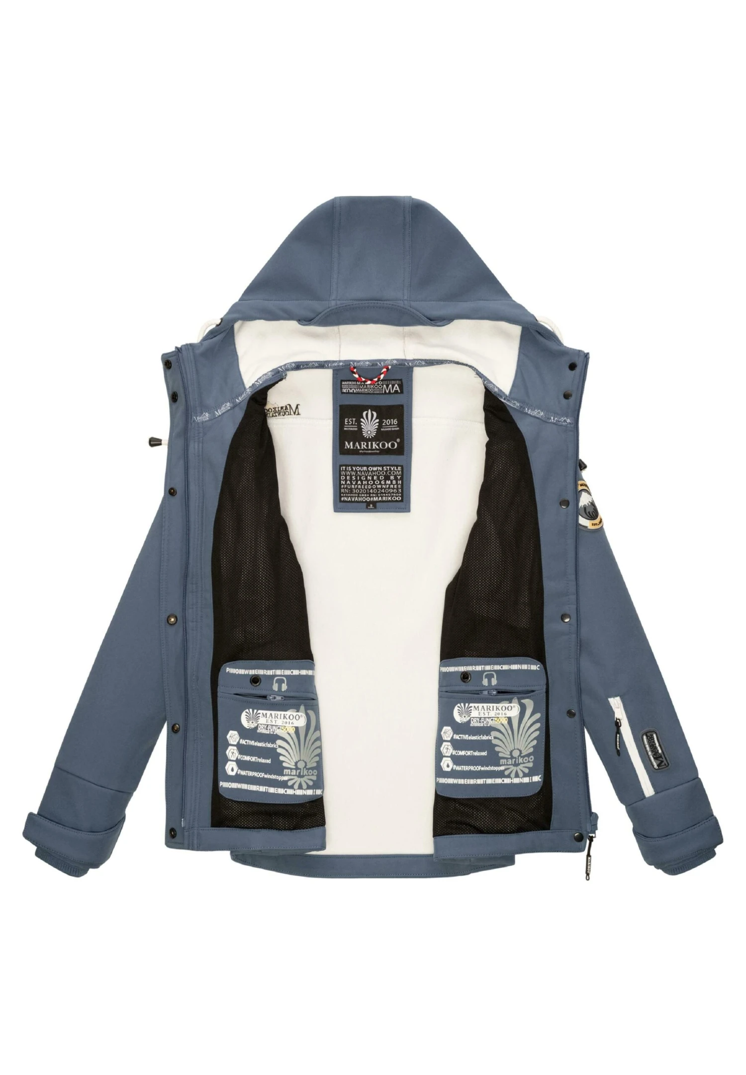 Marikoo Funktions - Chaqueta Outdoor - Dusty Blue 7 Marikoo Funktions - Chaqueta Outdoor - Dusty Blue - Imagen 7