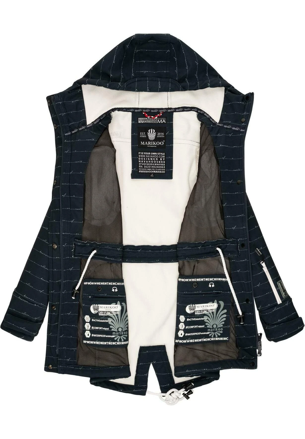 Marikoo Zimtzicke - Parka - Navy Lines 4 Marikoo Zimtzicke - Parka - Navy Lines - Imagen 4