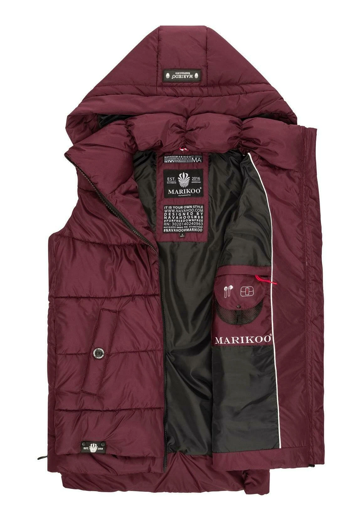 Marikoo Zarinaa - Chaleco - Wine 3 Marikoo Zarinaa - Chaleco - Wine - Imagen 3