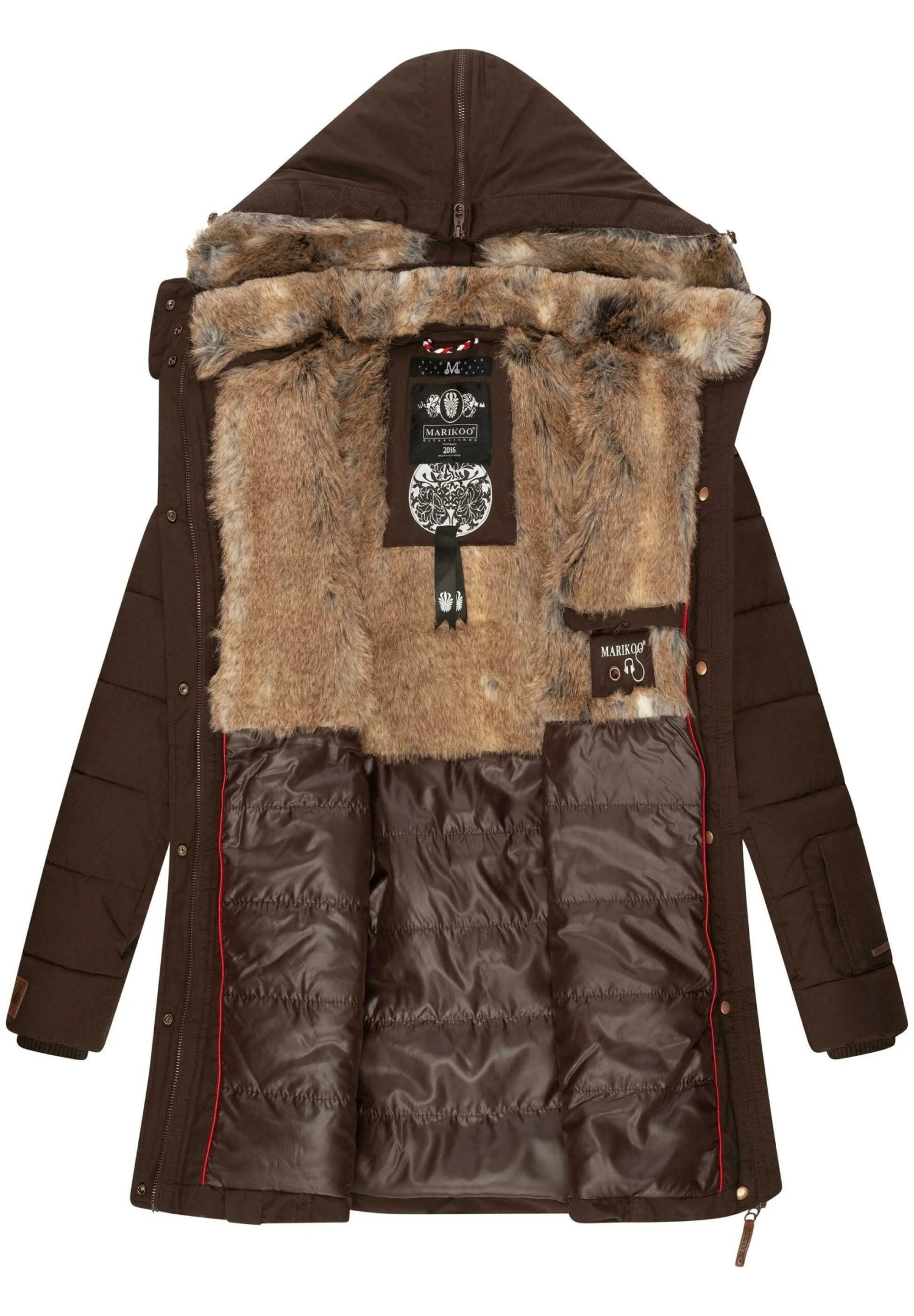 Marikoo Lieblings - Abrigo De Invierno - Dark Brown 2 Marikoo Lieblings - Abrigo De Invierno - Dark Brown - Imagen 2
