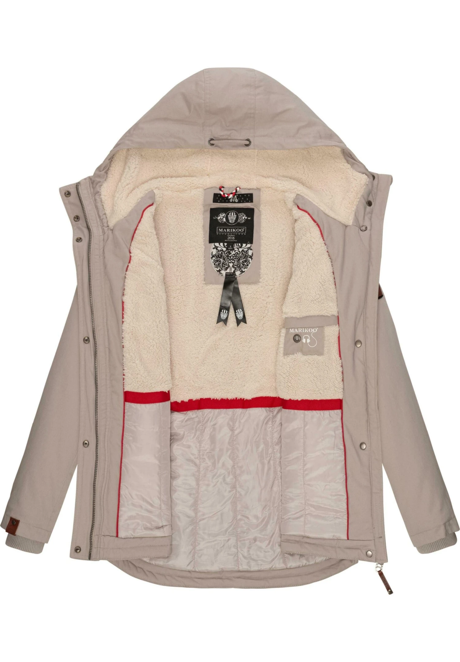 Marikoo Bikoo - Abrigo De Invierno - Light Grey Melange 4 Marikoo Bikoo - Abrigo De Invierno - Light Grey Melange - Imagen 4