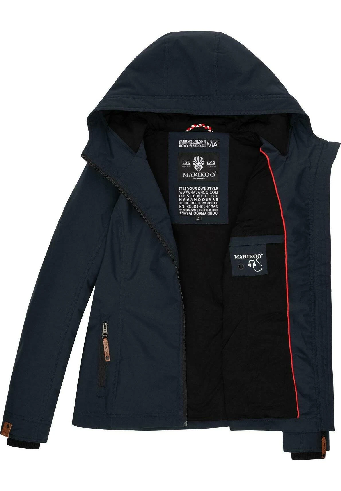 Marikoo Brombeere - Chaqueta Outdoor - Dark Blue 2 Marikoo Brombeere - Chaqueta Outdoor - Dark Blue - Imagen 2