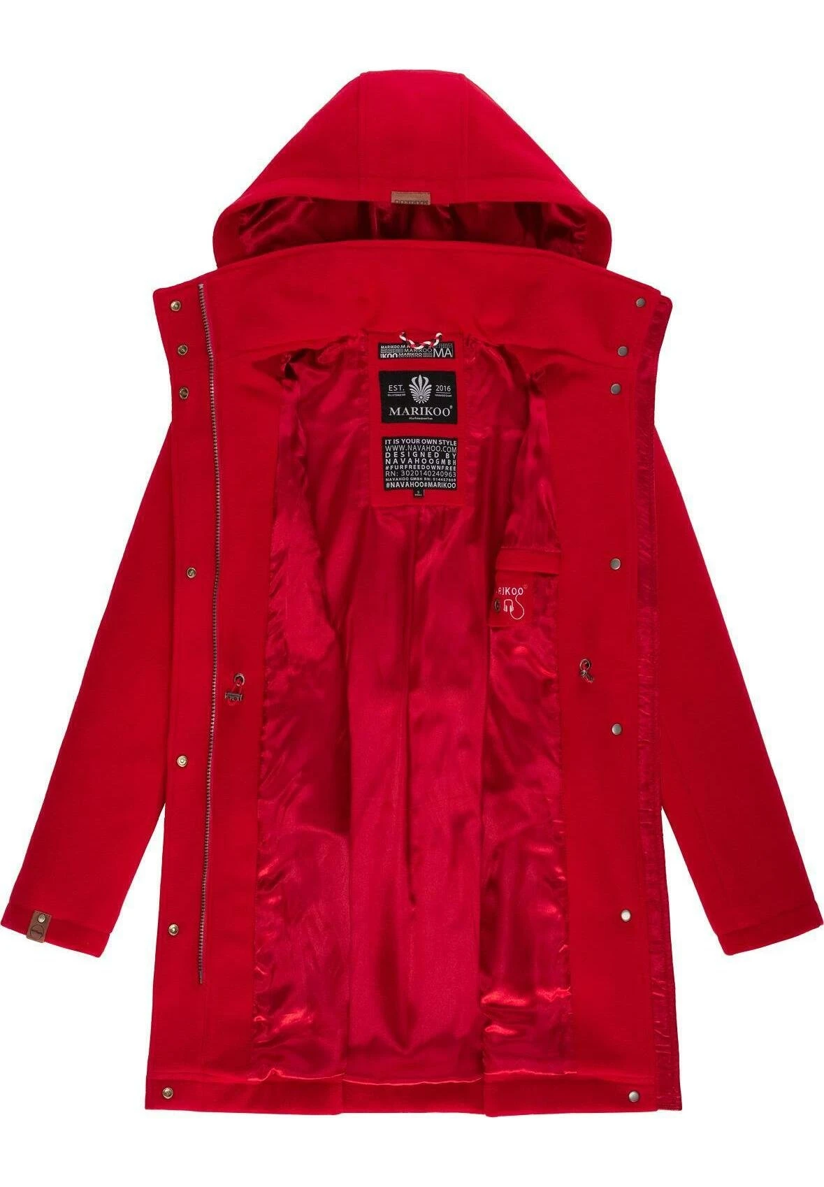 Marikoo Leilaniaa - Abrigo De Invierno - Light Red 4 Marikoo Leilaniaa - Abrigo De Invierno - Light Red - Imagen 4