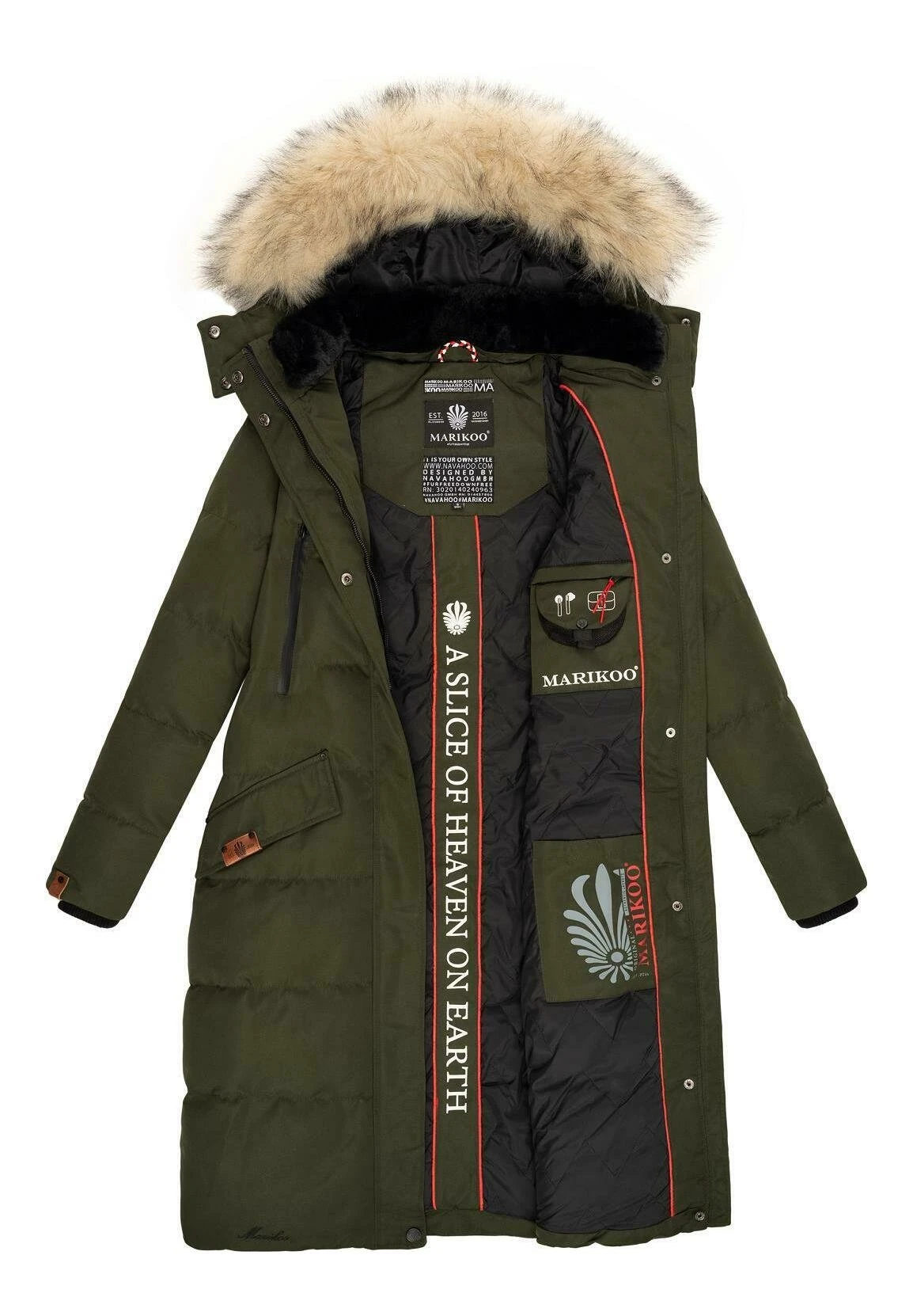 Marikoo Abrigo De Invierno - Oliv 7 Marikoo Abrigo De Invierno - Oliv - Imagen 7