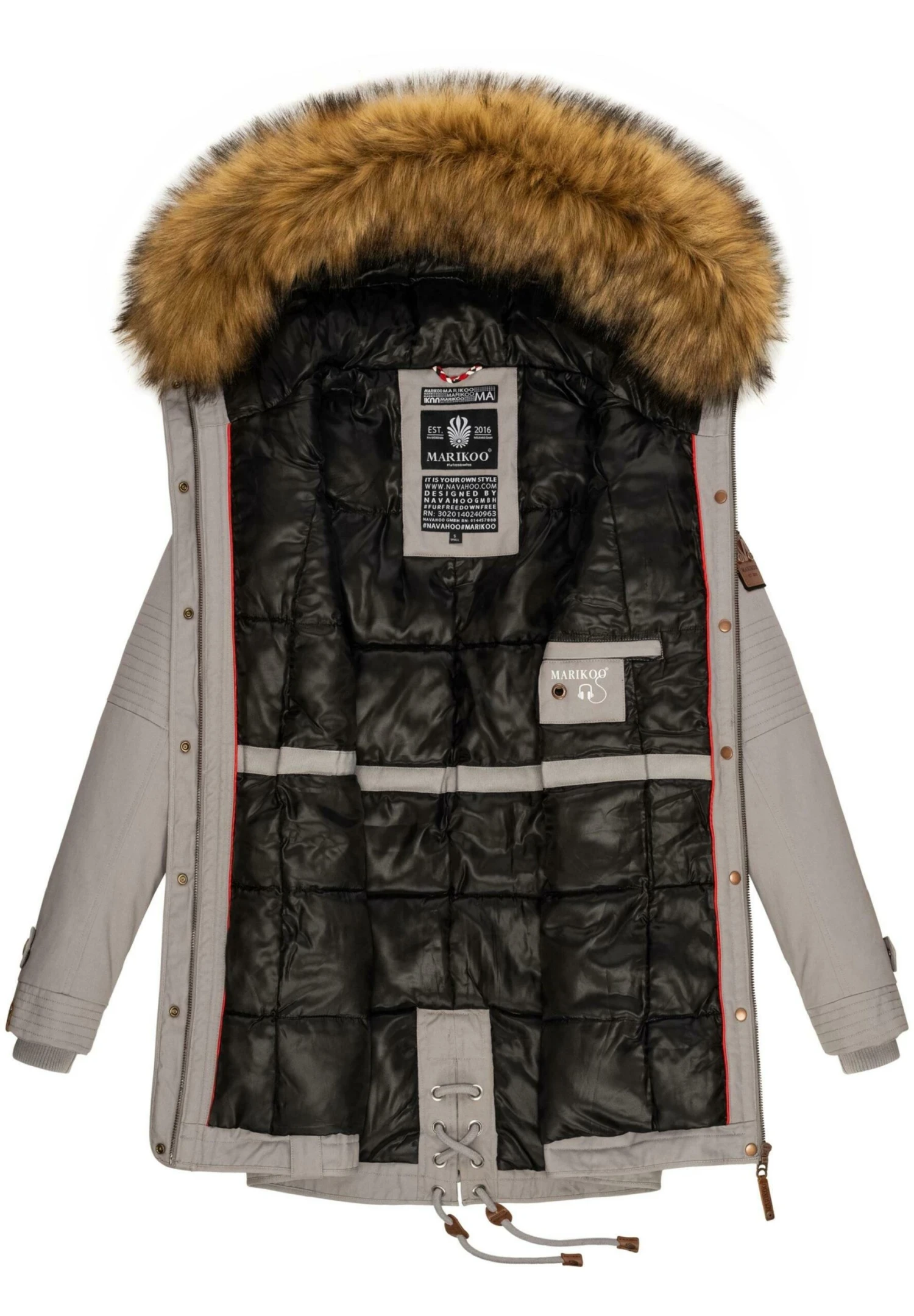 Marikoo Viva- Abrigo De Invierno - Zinc Grey 5 Marikoo Viva- Abrigo De Invierno - Zinc Grey - Imagen 5