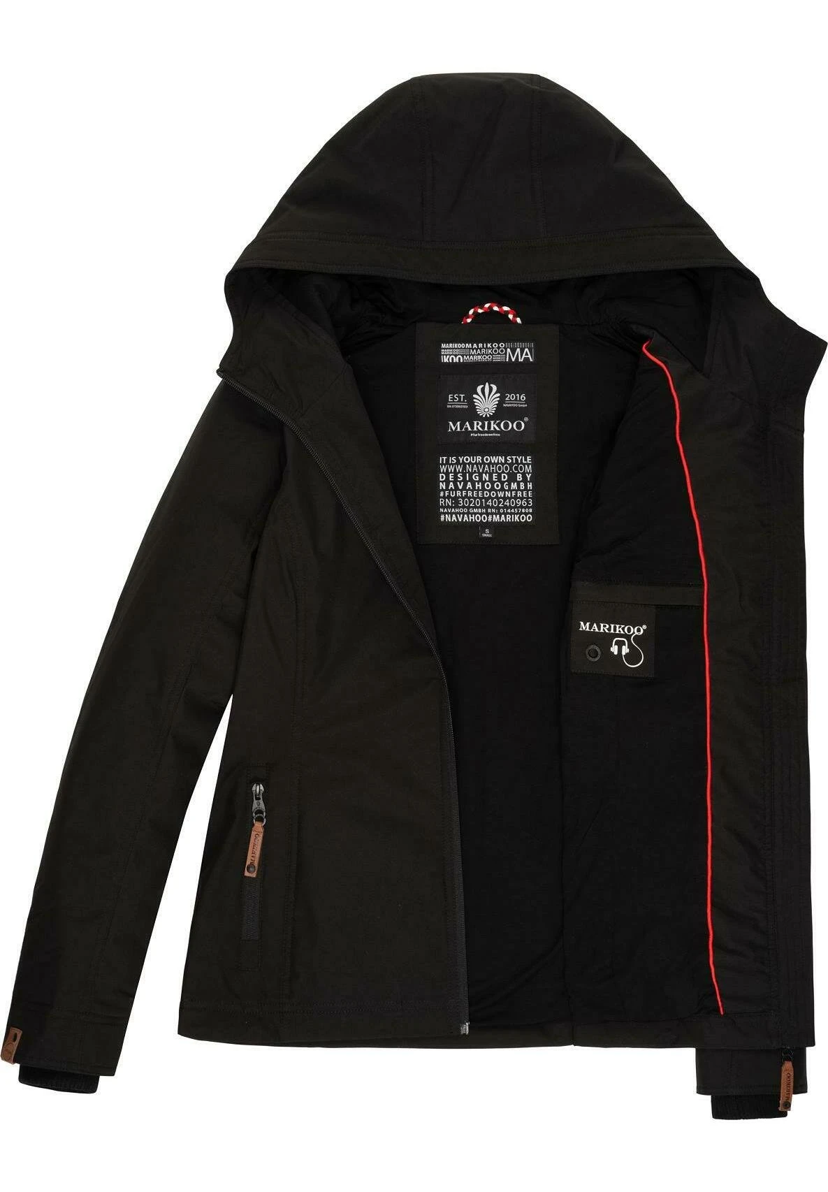 Marikoo Brombeere - Chaqueta Outdoor - Black 2 Marikoo Brombeere - Chaqueta Outdoor - Black - Imagen 2