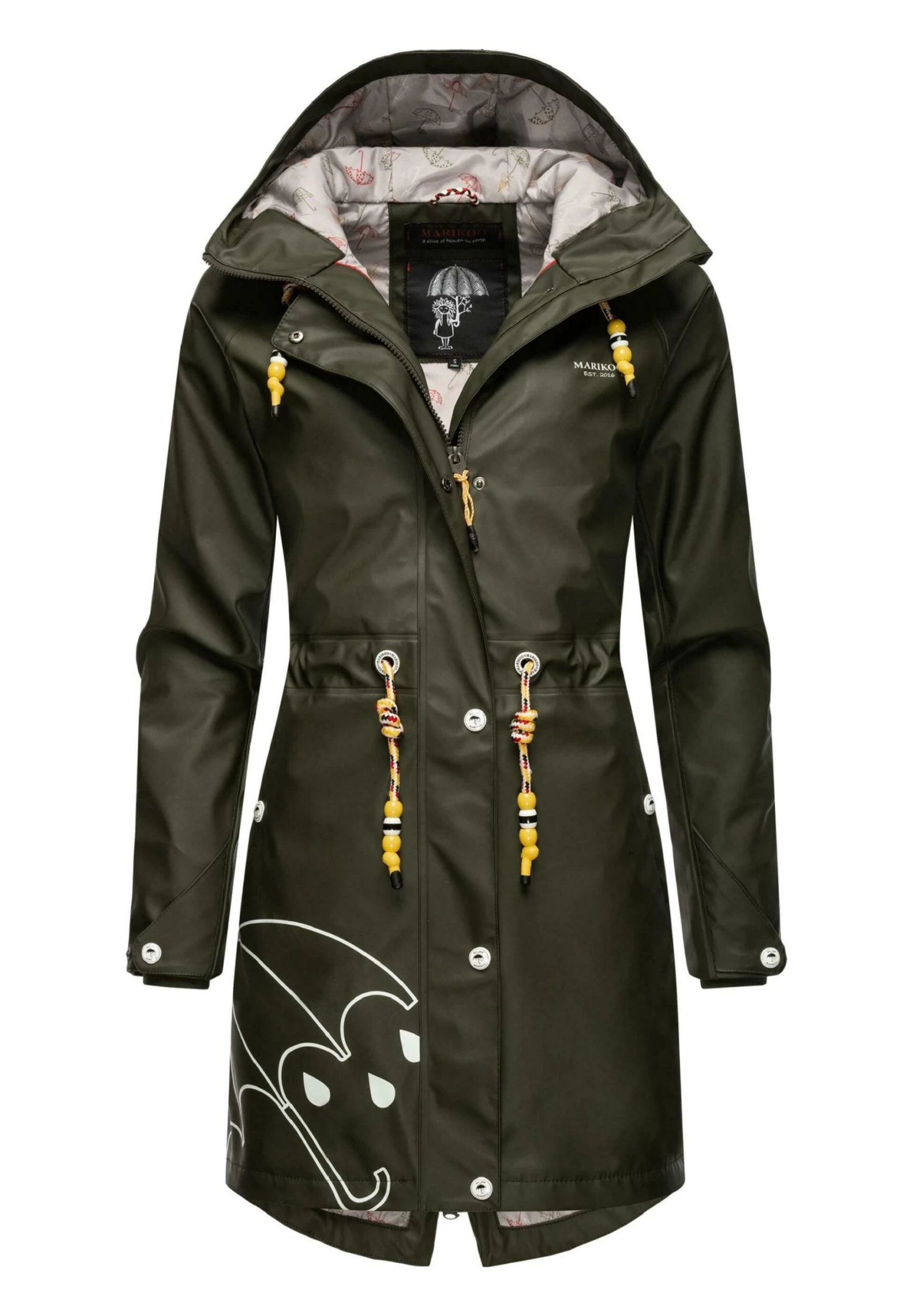 Marikoo Dancing Umbrella - Impermeable - Dark Olive 5 Marikoo Dancing Umbrella - Impermeable - Dark Olive - Imagen 5