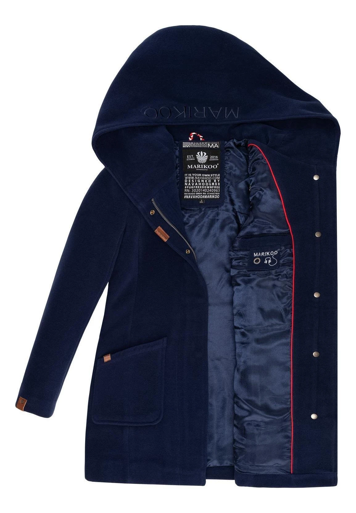 Marikoo Abrigo De Invierno - Navy 4 Marikoo Abrigo De Invierno - Navy - Imagen 4