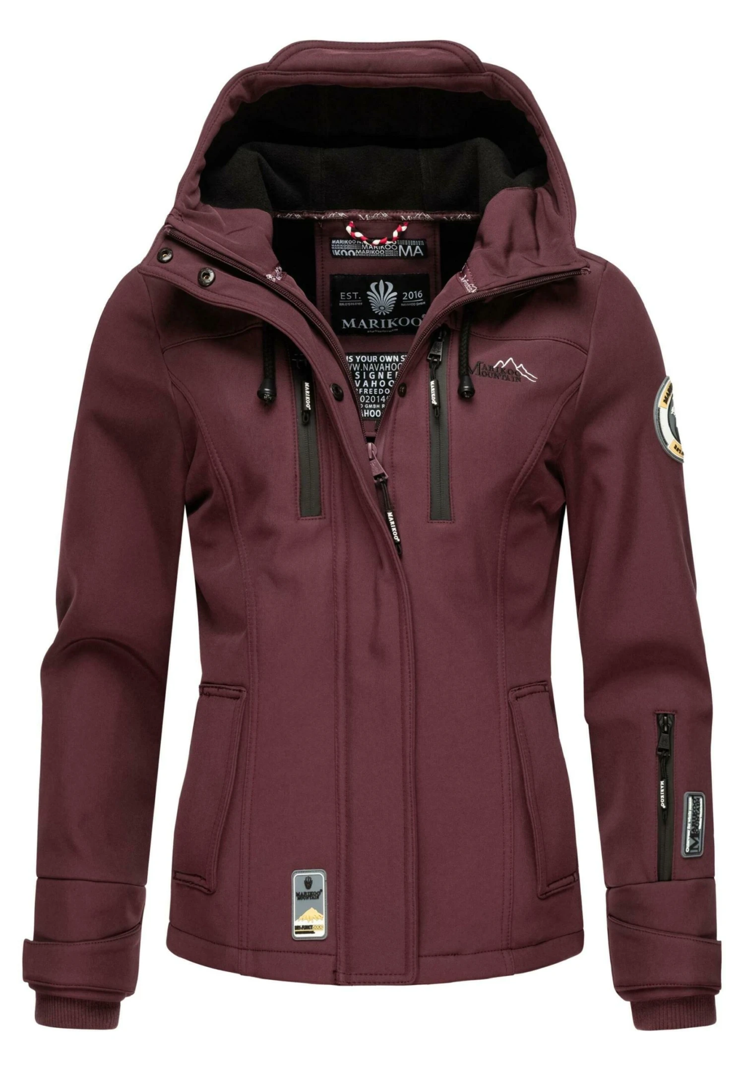 Marikoo Funktions - Chaqueta Outdoor - Dark Red Melange 5 Marikoo Funktions - Chaqueta Outdoor - Dark Red Melange - Imagen 5