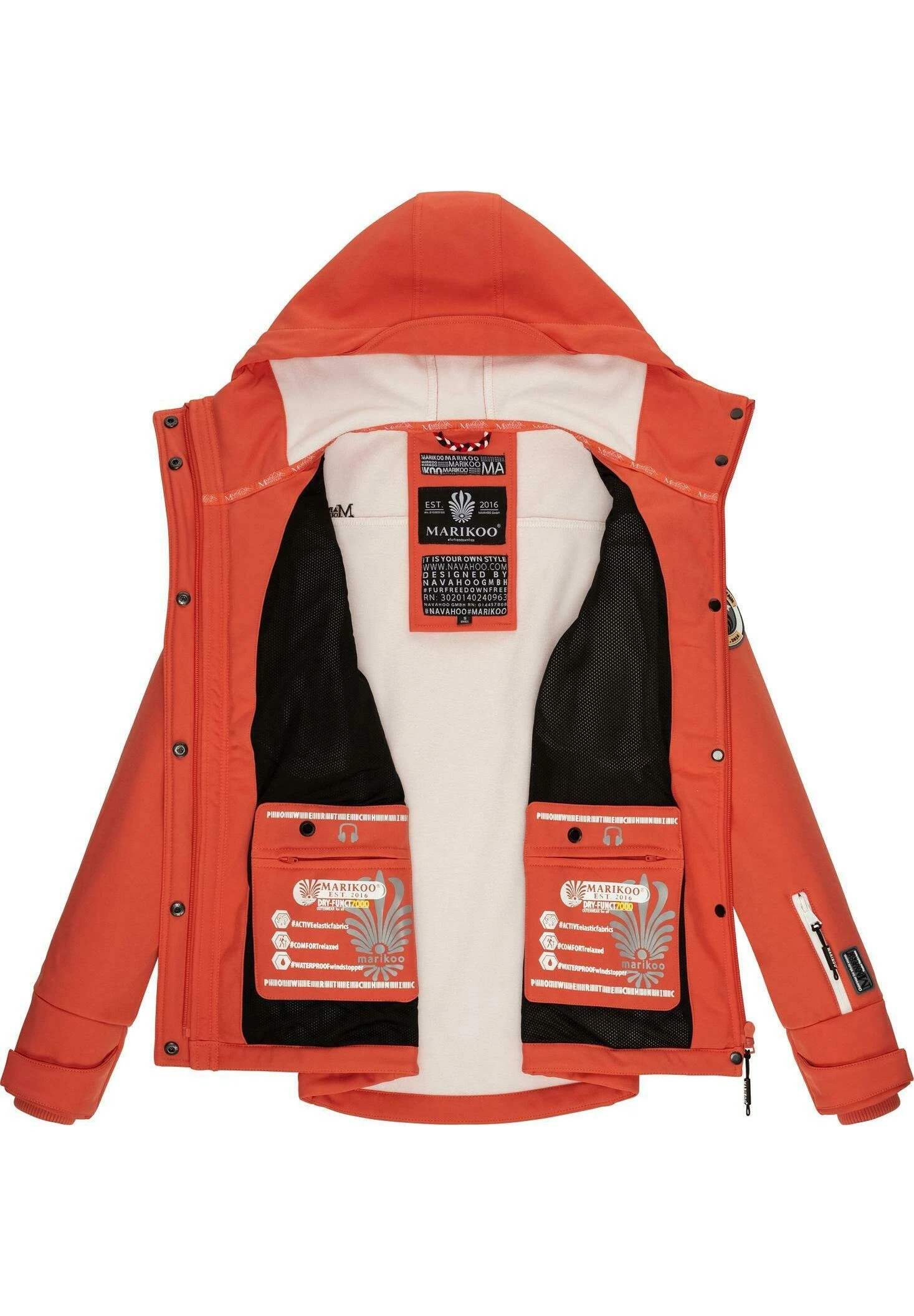 Marikoo Funktions - Chaqueta Outdoor - Orange 7 Marikoo Funktions - Chaqueta Outdoor - Orange - Imagen 7