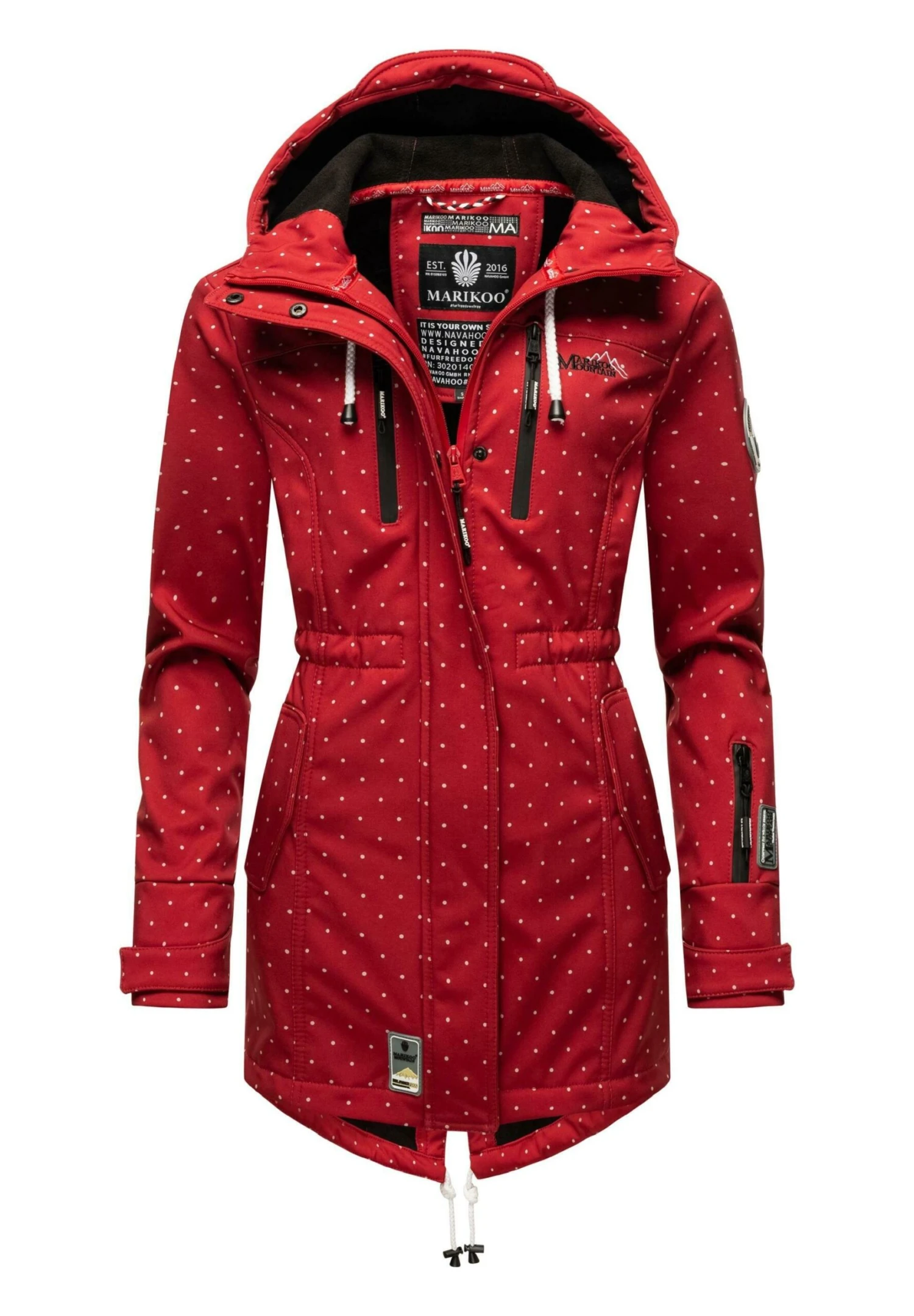 Marikoo Zimtzicke - Parka - Red W Dots 1 Marikoo Zimtzicke - Parka - Red W Dots