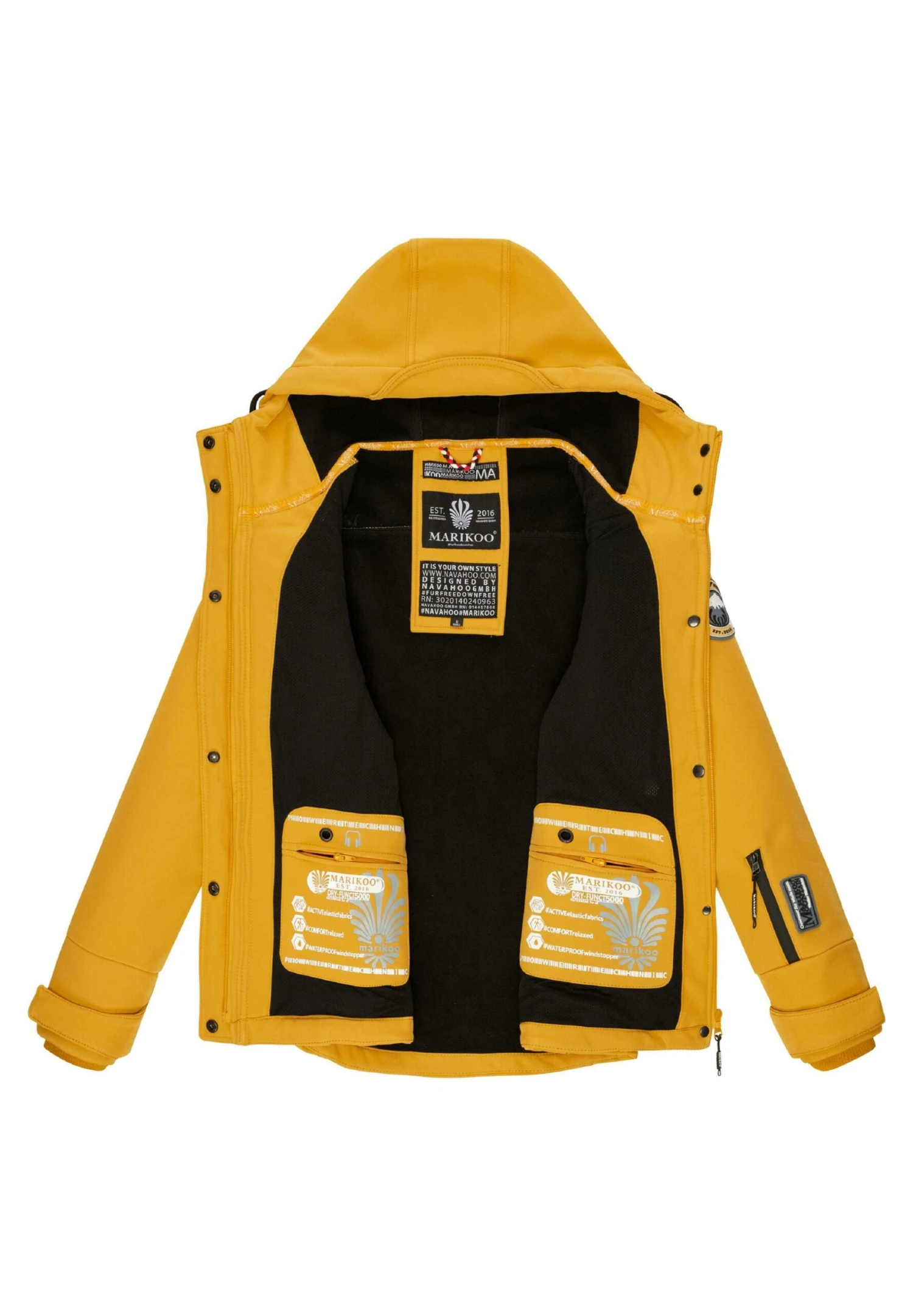Marikoo Funktions - Chaqueta Outdoor - Amber Yellow 8 Marikoo Funktions - Chaqueta Outdoor - Amber Yellow - Imagen 8