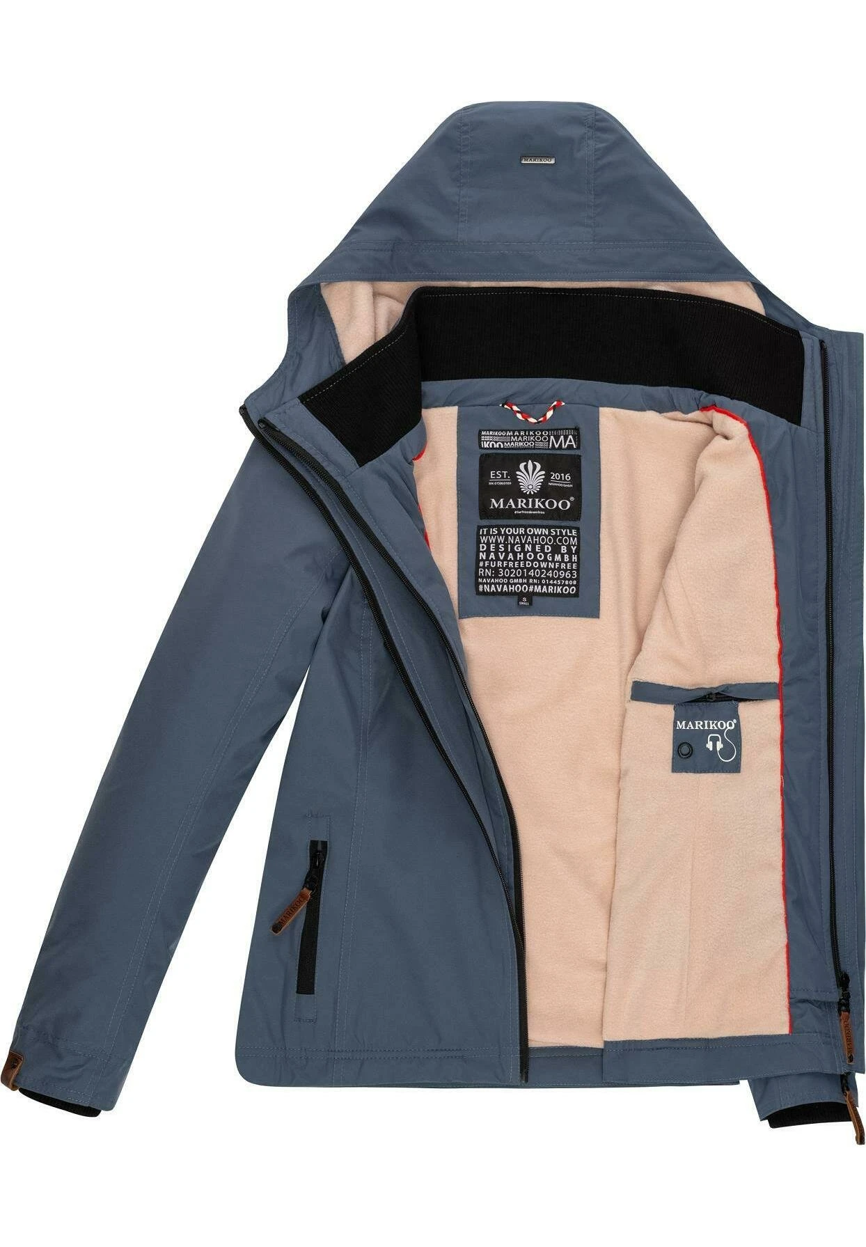 Marikoo Erdbeere - Chaqueta Outdoor - Dusty Blue 4 Marikoo Erdbeere - Chaqueta Outdoor - Dusty Blue - Imagen 4