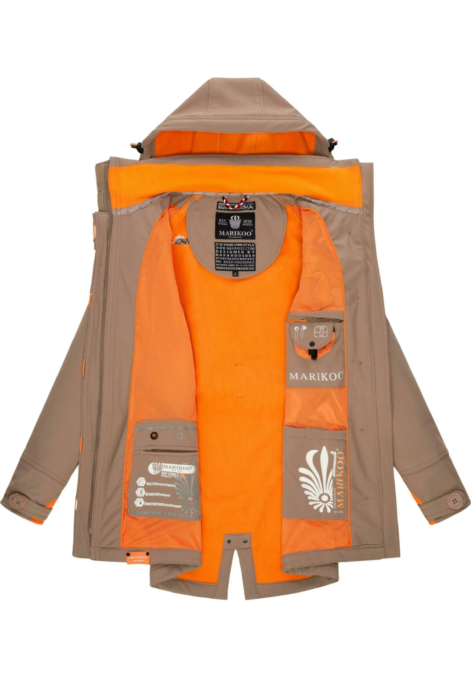 Marikoo Soulinaa - Parka - Taupe Grey 4 Marikoo Soulinaa - Parka - Taupe Grey - Imagen 4