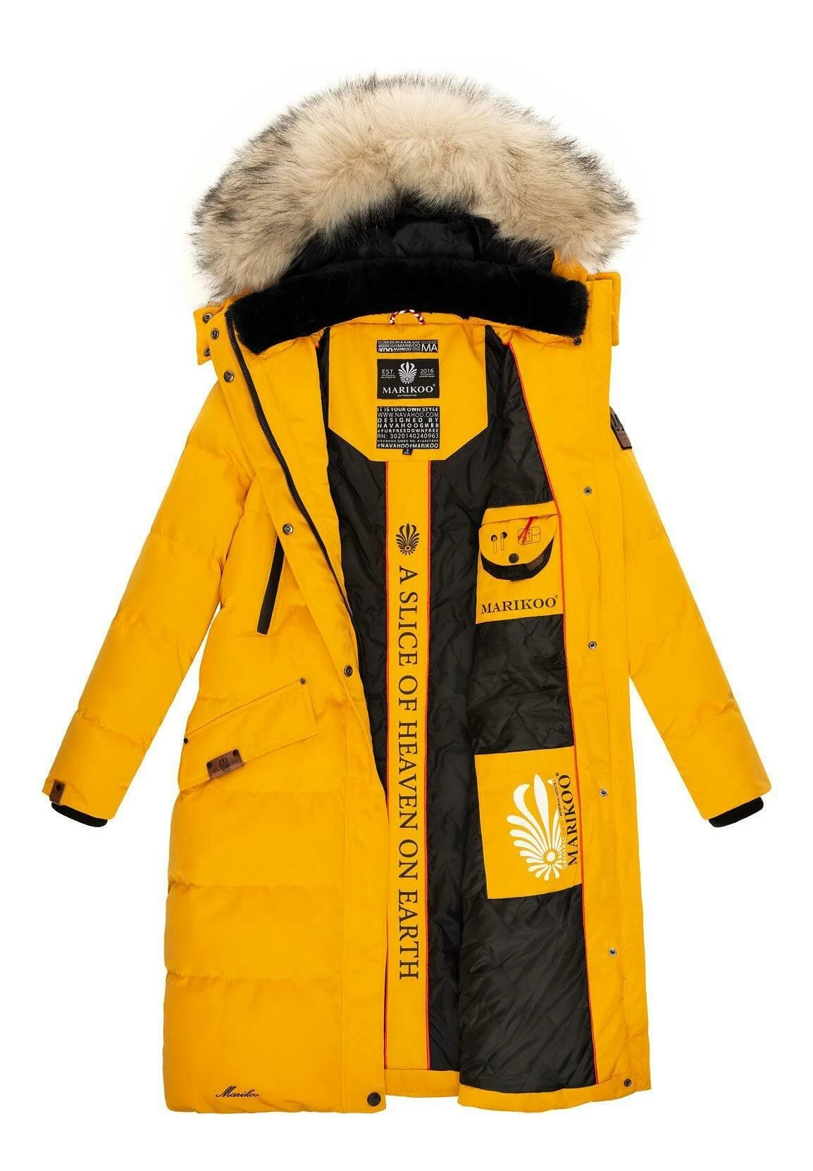 Marikoo Abrigo De Invierno - Dark Yellow 5 Marikoo Abrigo De Invierno - Dark Yellow - Imagen 5